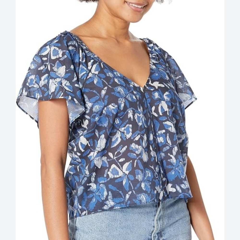 JOIE Katya Short Sleeve Floral ‎ Cotton Top